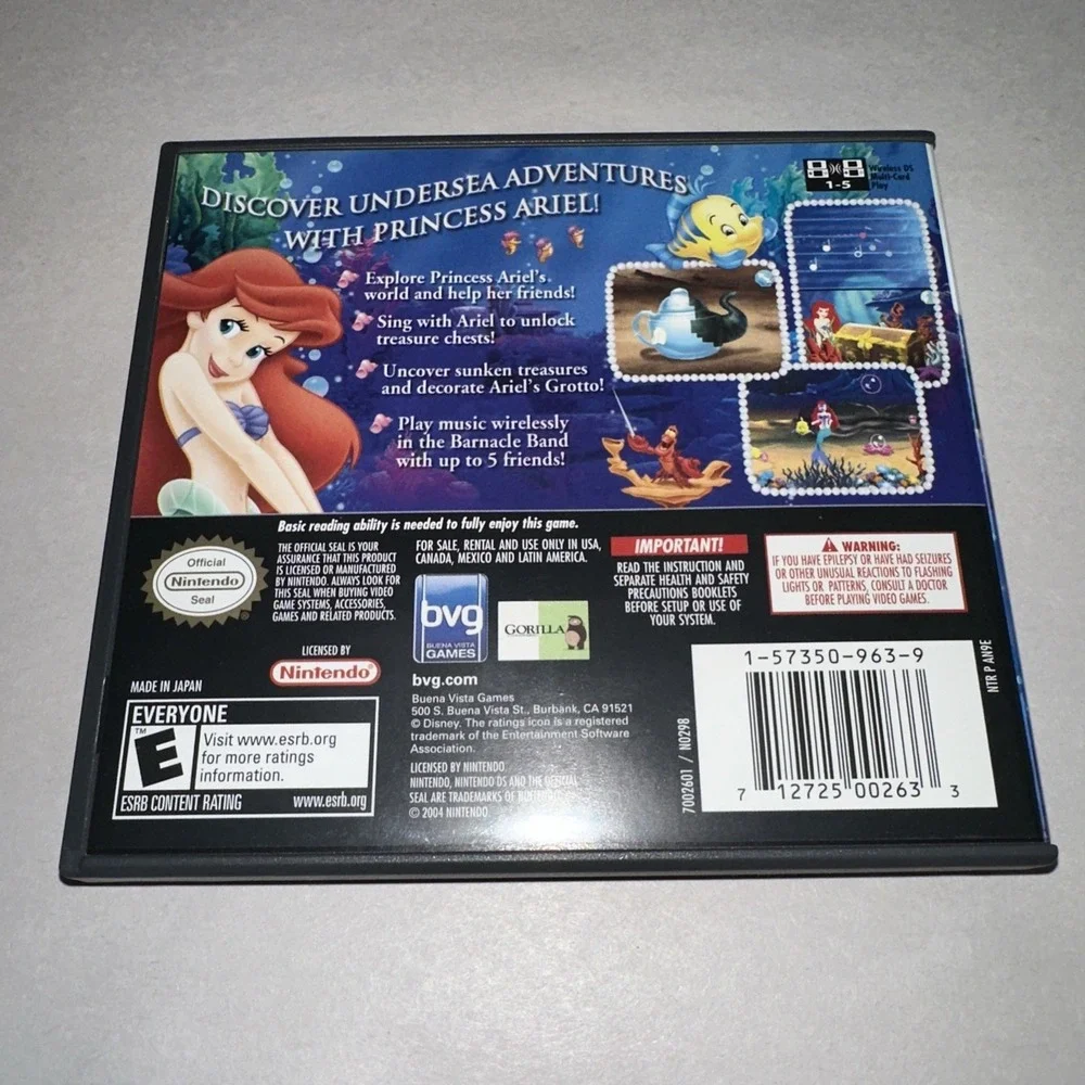 The Little Mermaid: Ariels Underseas Adventure (Nintendo DS)  Complete CIB